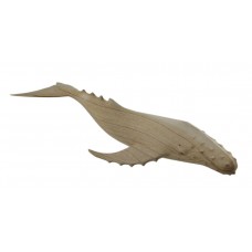 Zeckos Carved Natural Wood Humpback Whale Tabletop Statue 20 Inches Long 688907760687  362325966469